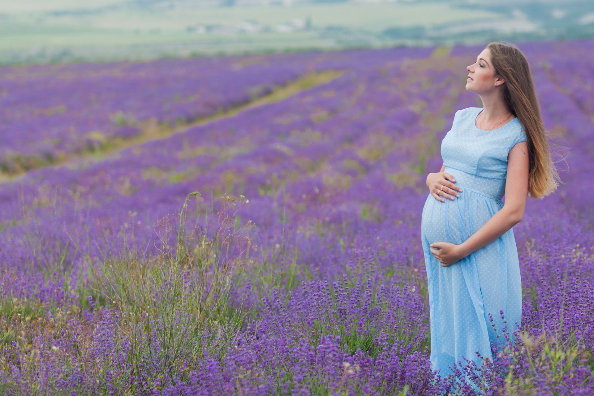 Pregnancy Spa Treatments - Pregnant Lady in Field