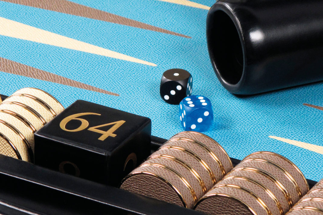 Luxury Backgammon Board in Bridle Hide Leather