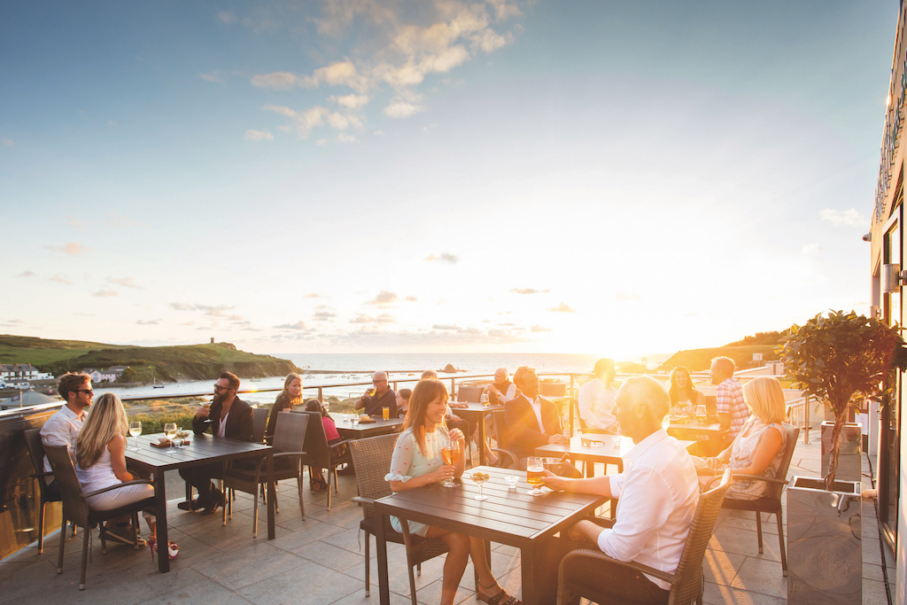The terrace at The Beach at Bude