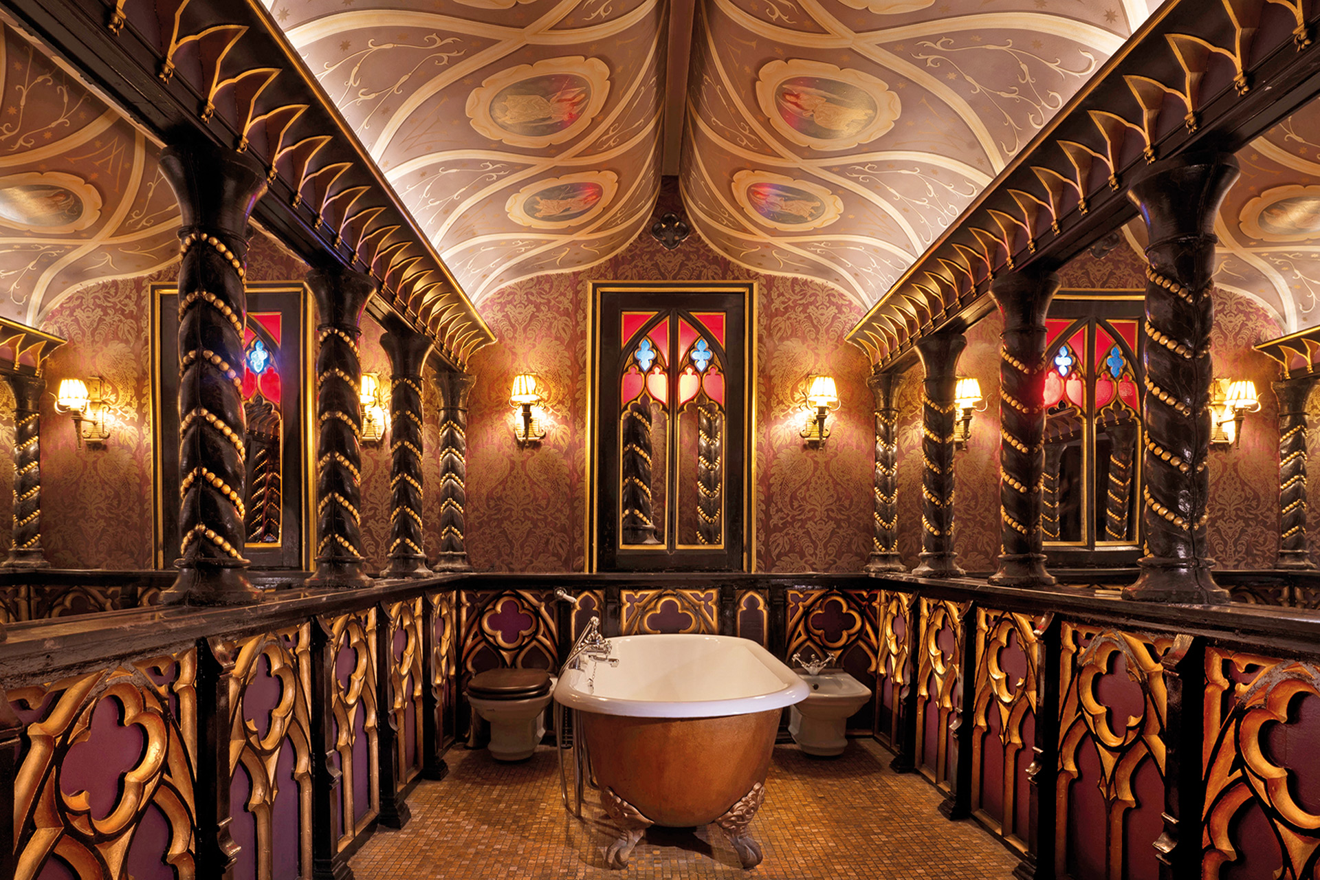 Bathroom at The Witchery hotel.