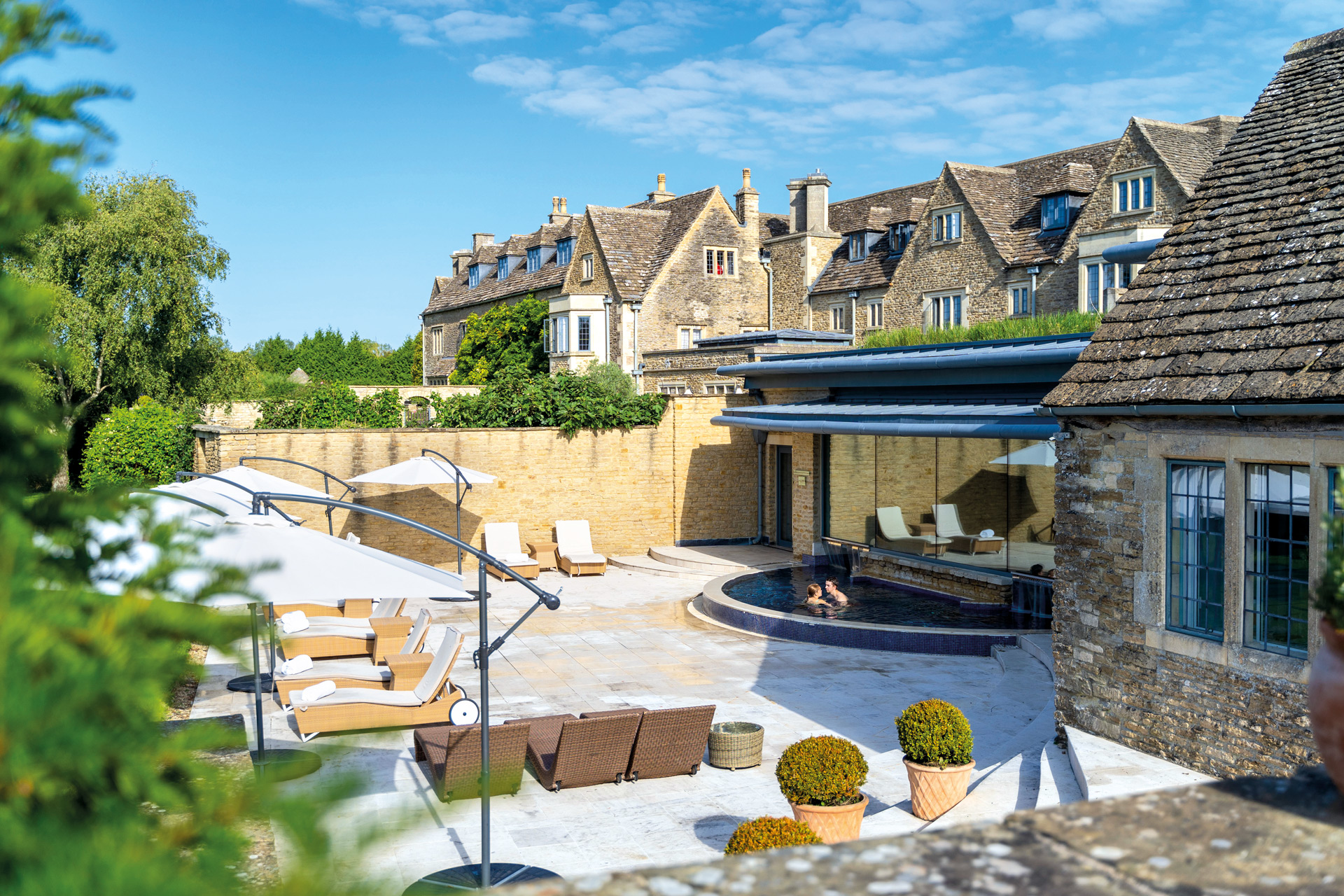 Terrace area at Whatley Manor.