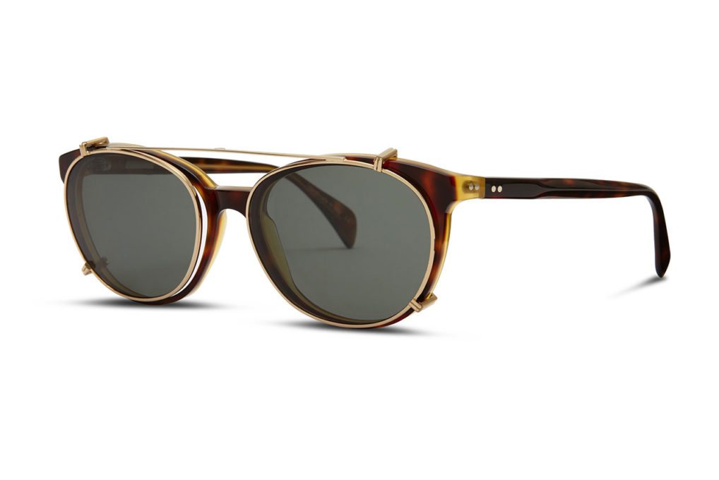 Oliver Goldsmith goldie clip on sunglasses