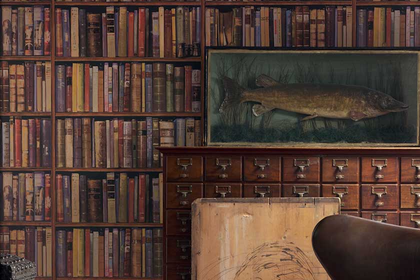 L Maison Andrew Martin library multi wallpaper