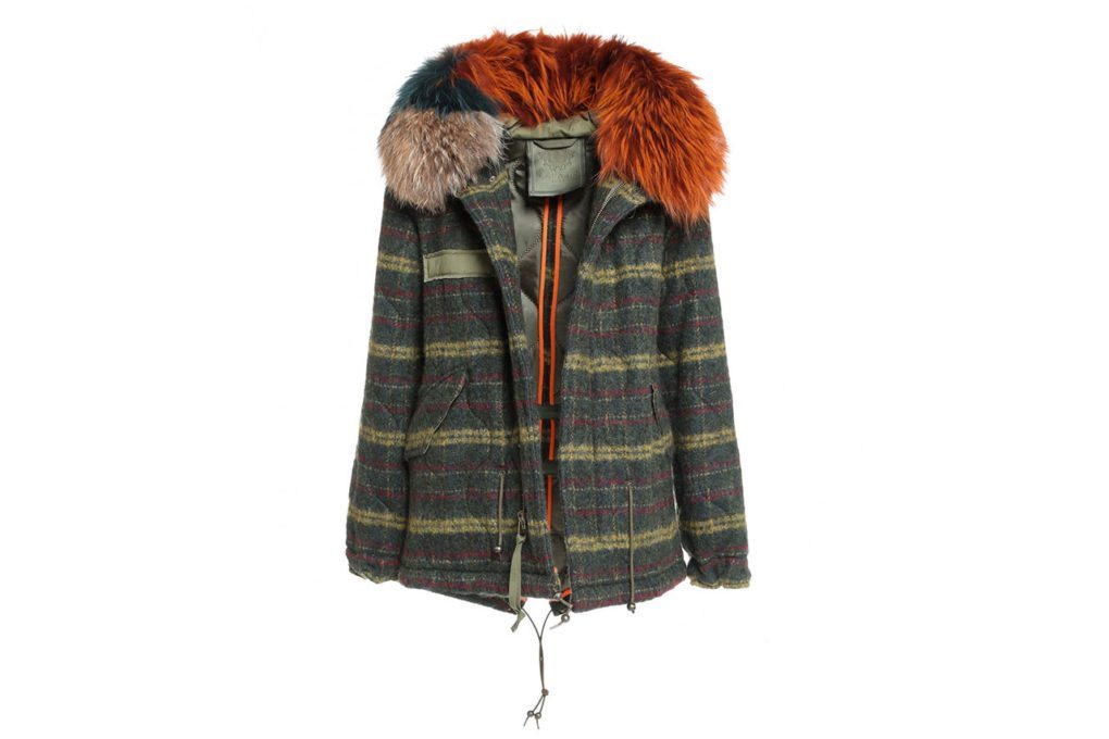 Mr Mrs Italy boiled wool check mini parka £1,332