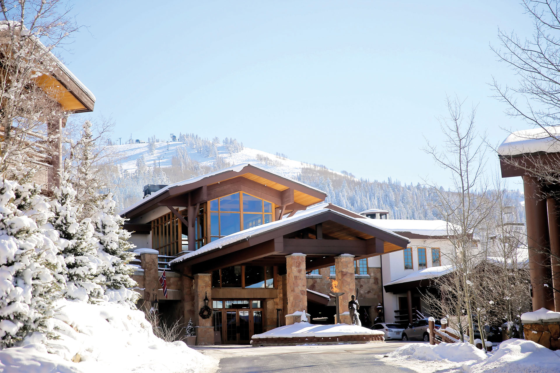 The Stein Erikson Lodge in daylight