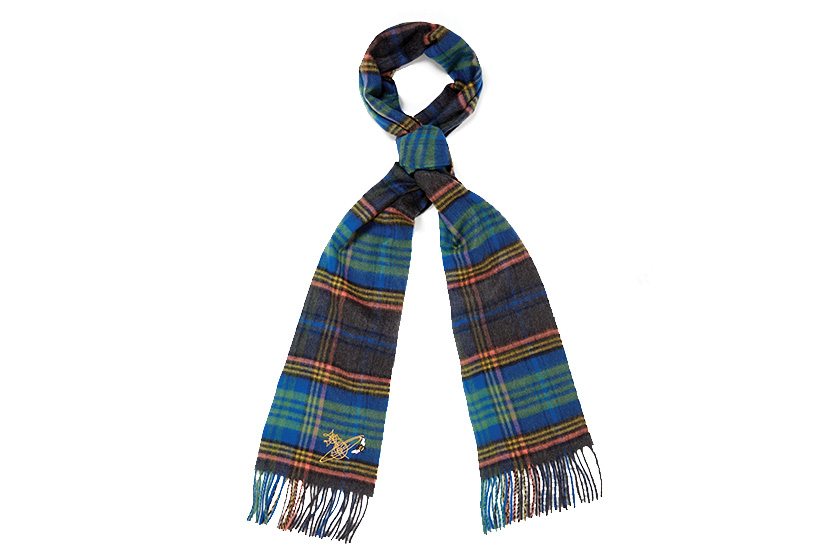 Vivienne Westwood X Johnstons of Elgin cashmere tartan scarf