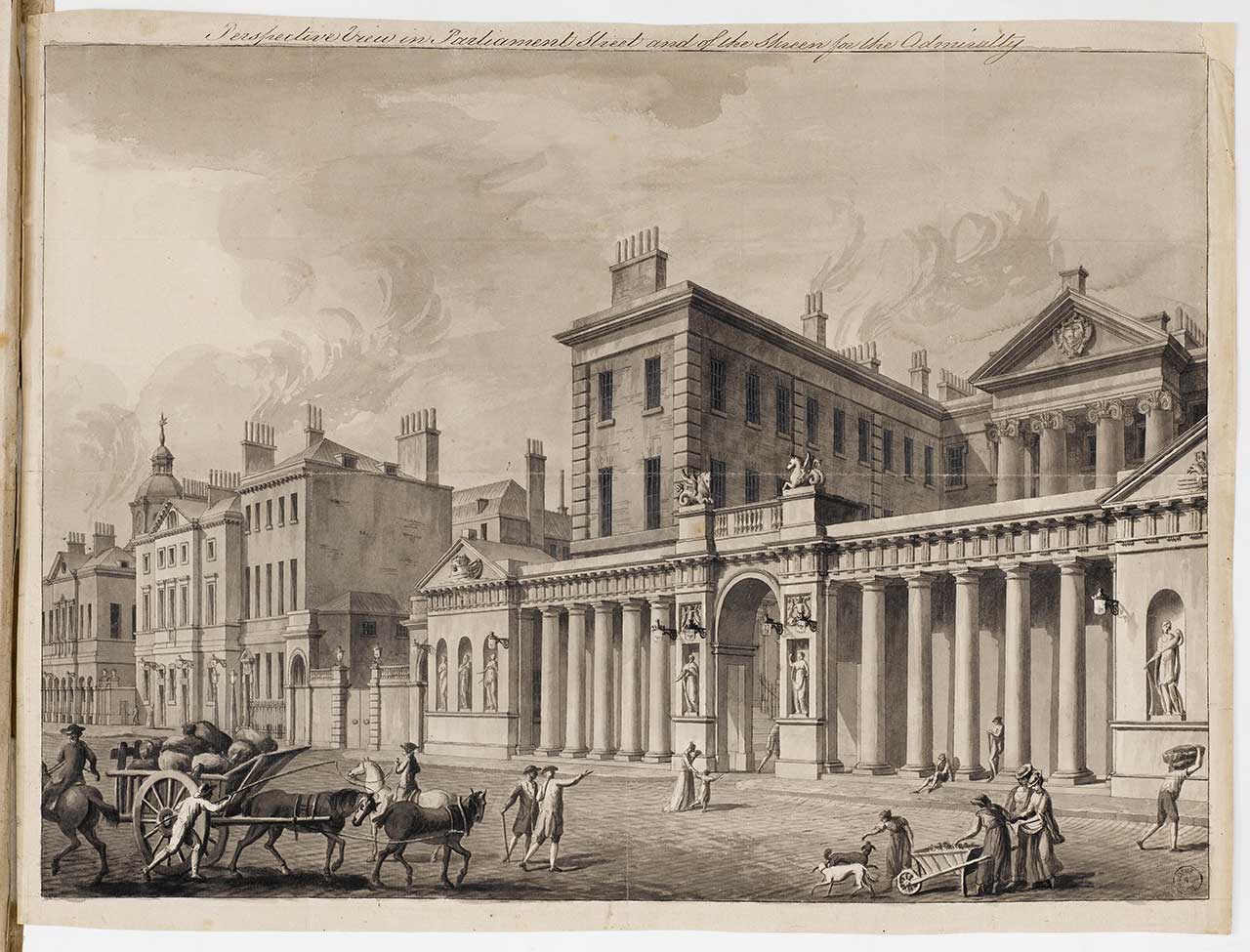 Robert Adam The Admiralty Screen Whitehall-1759