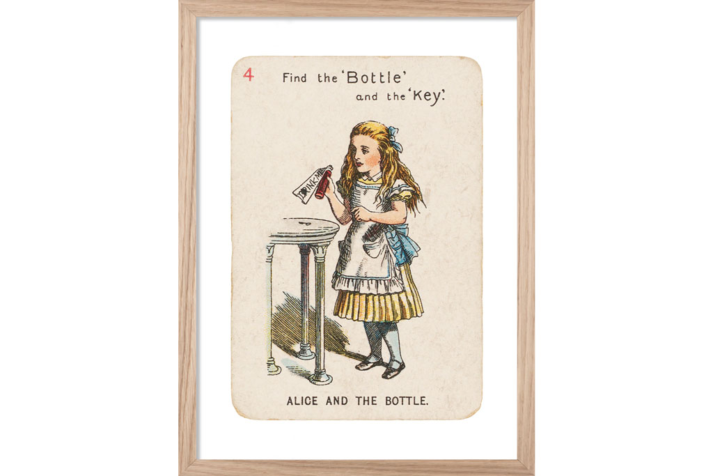 Alice and the Bottle by Sir John Tenniel, kingandmcgaw.com