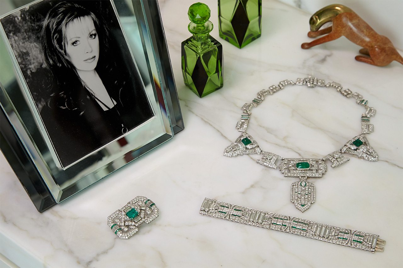 Jackie Collins jewellery table top