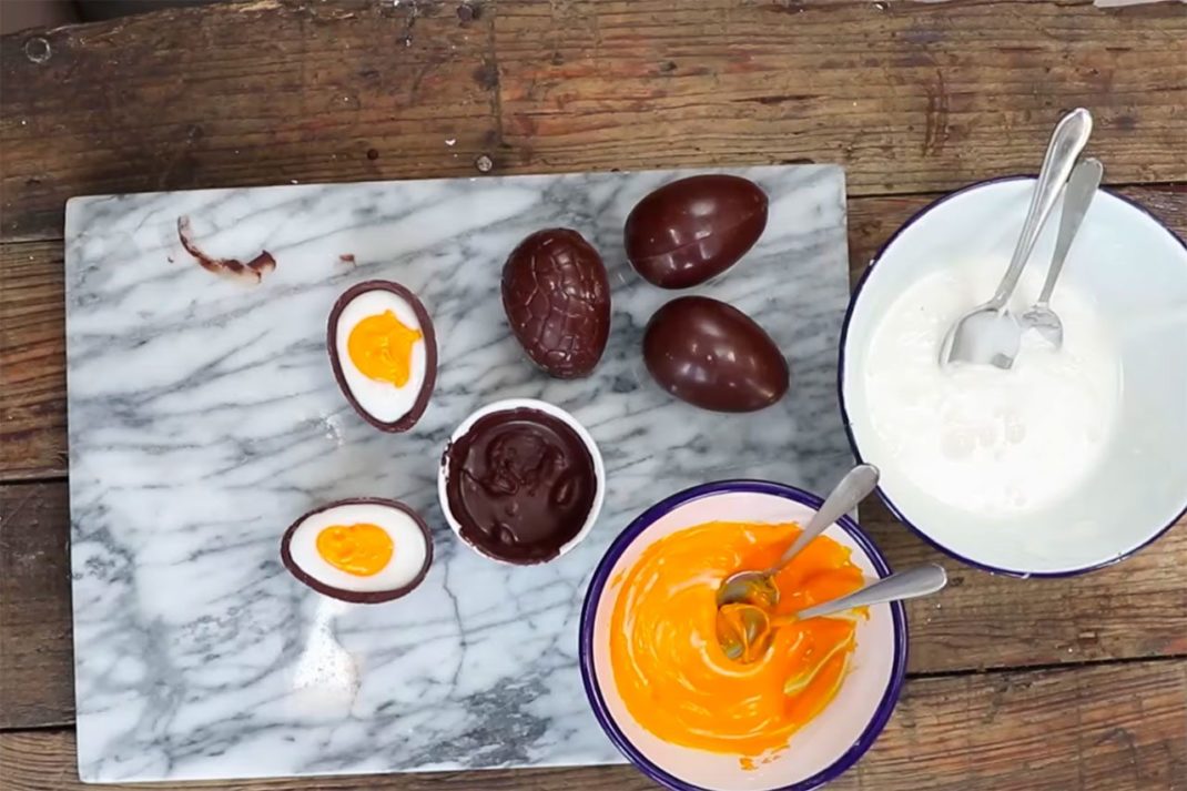 Chocolate fondant eggs