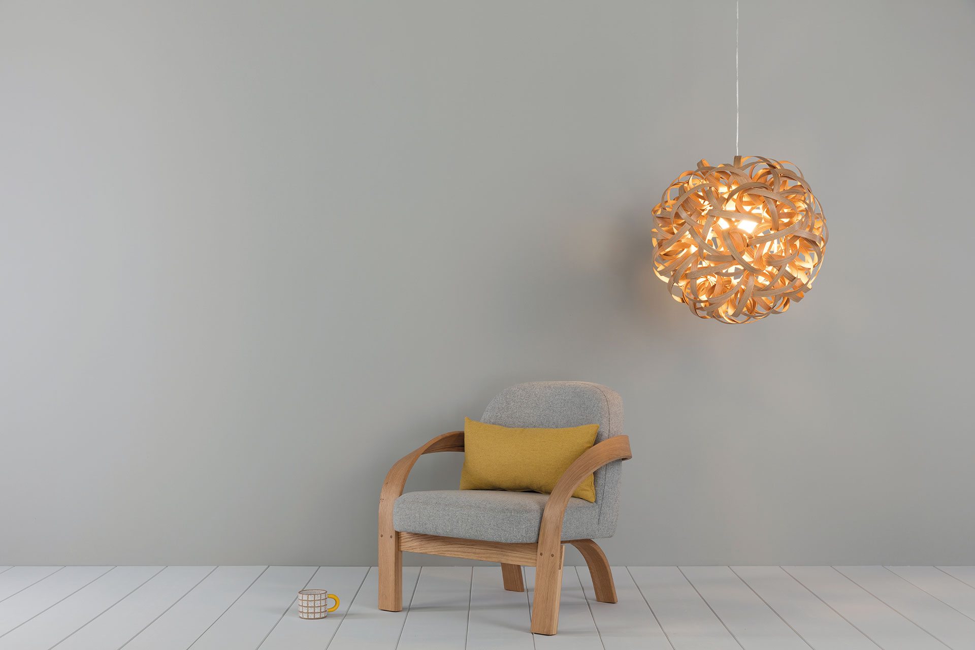 Tom Raffield Pendant Arbor Armchair British furniture designers