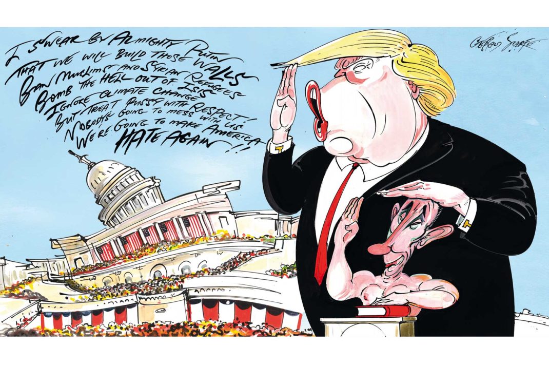 Gerald Scarfe Trump Cartoon