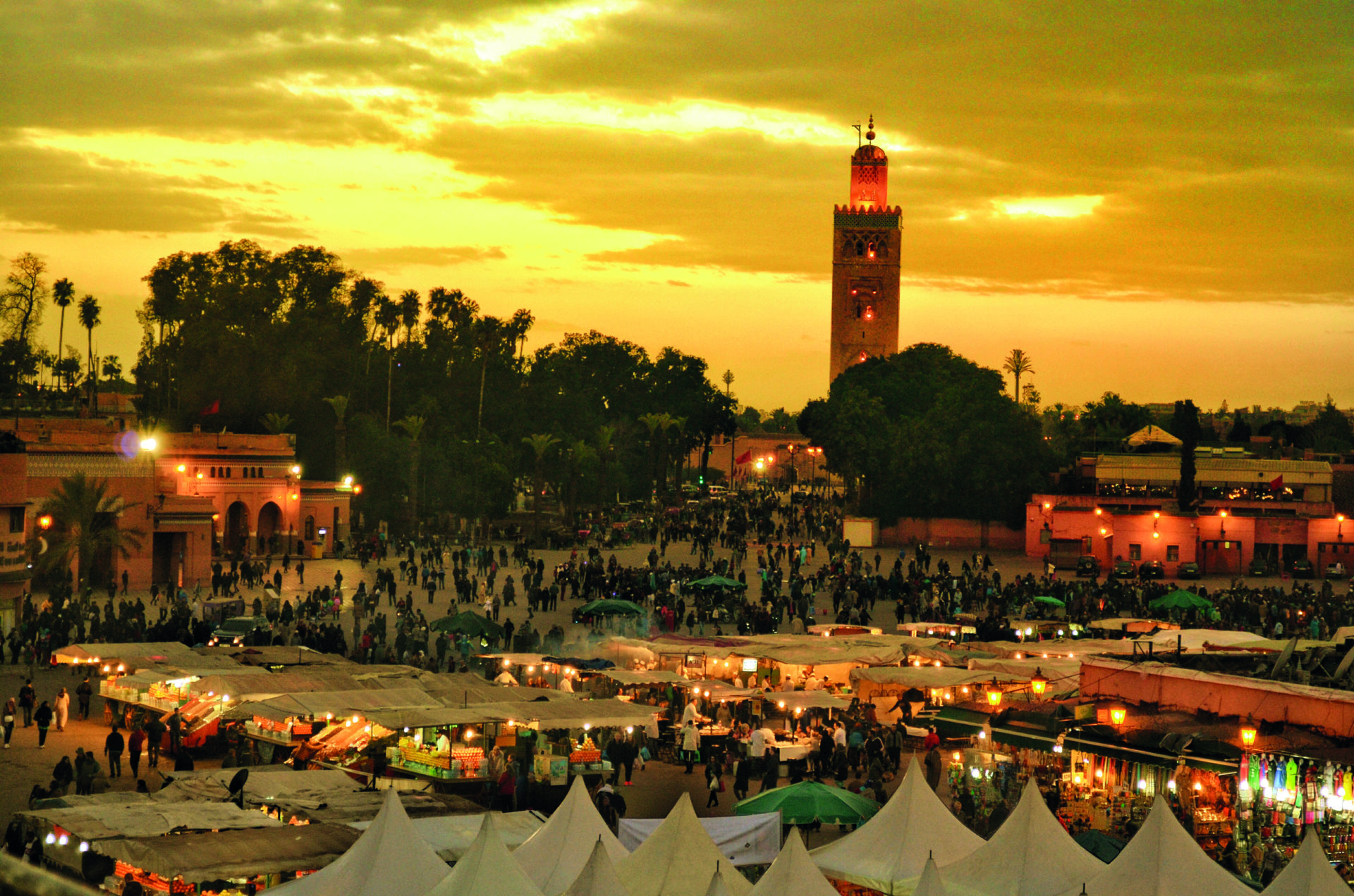 Djemaa El Fna Square. The most famous place in Marrakech.