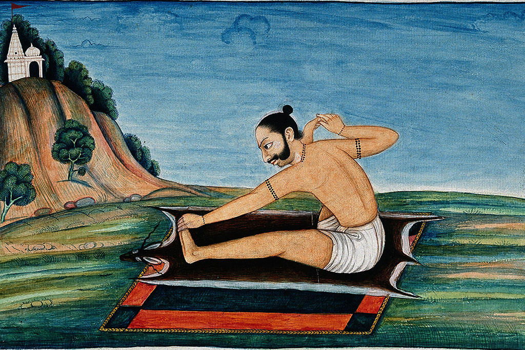 Indian Person Yogic Posture Ayurveda Exhibition