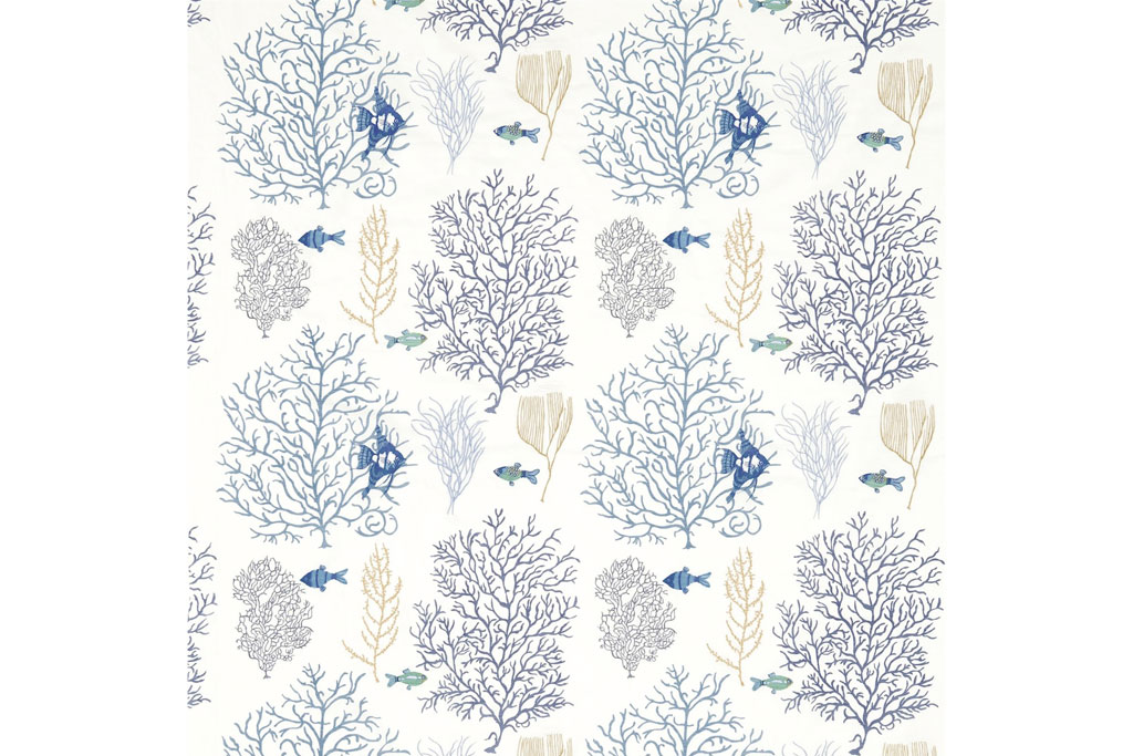 Sanderson coral & fish wallpaper