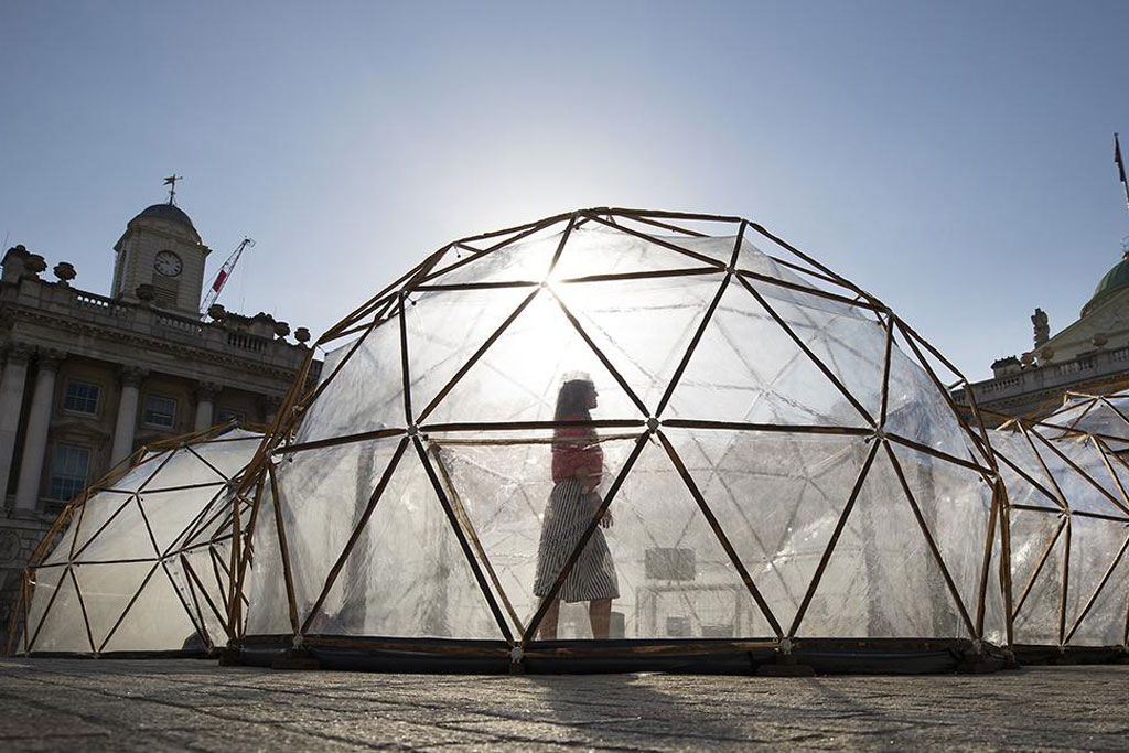 Pollution Pods by Michael Pinsky at Somerset House for Earth Day