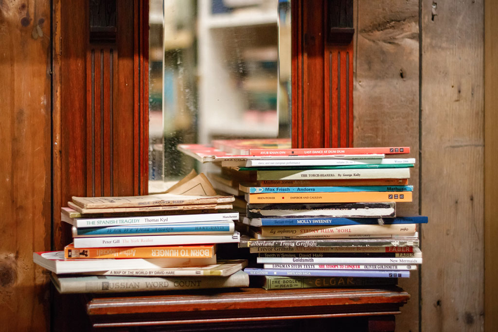 book pile