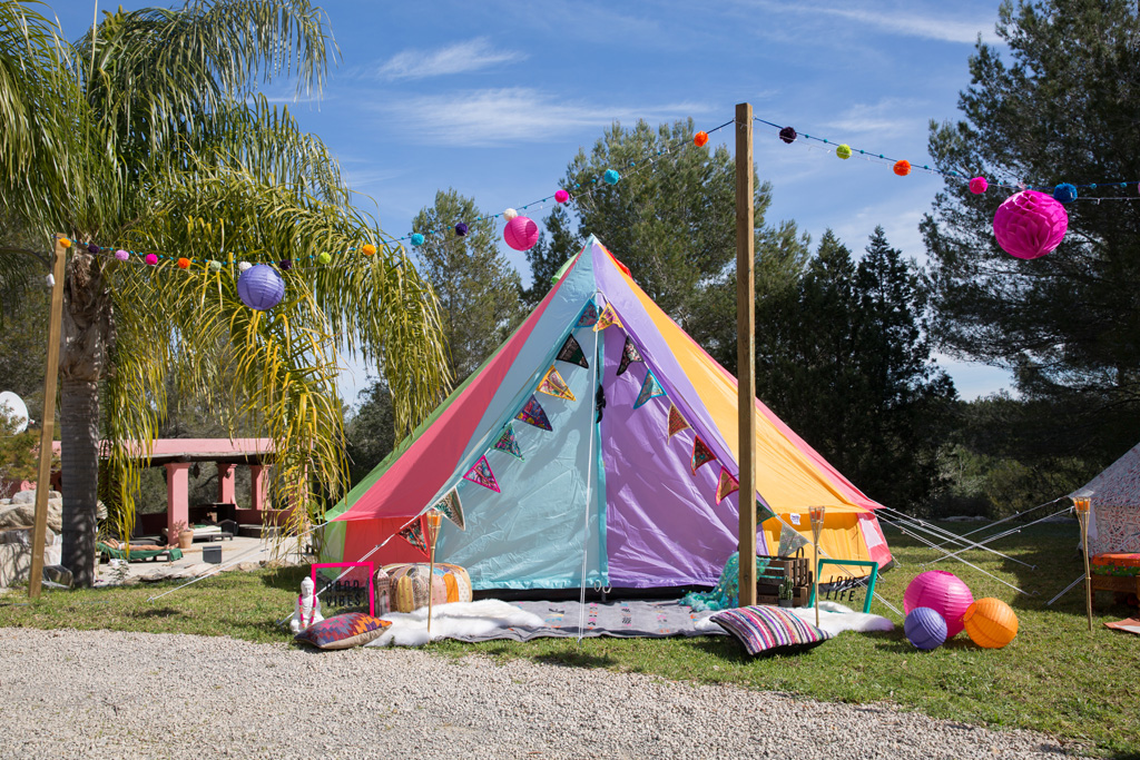 Boutique Camping The Weekender Tent in Rainbow