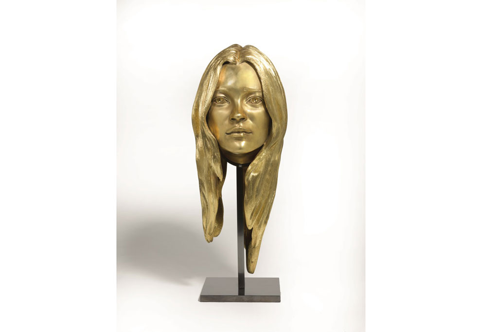 Kate Moss in Marc Quinn's Song of the Siren sculpture