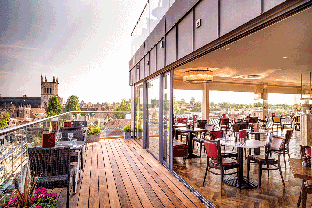  Six Cambridge rooftop bar and restuarant views