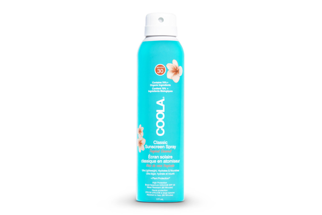 Blue bottle of suncream