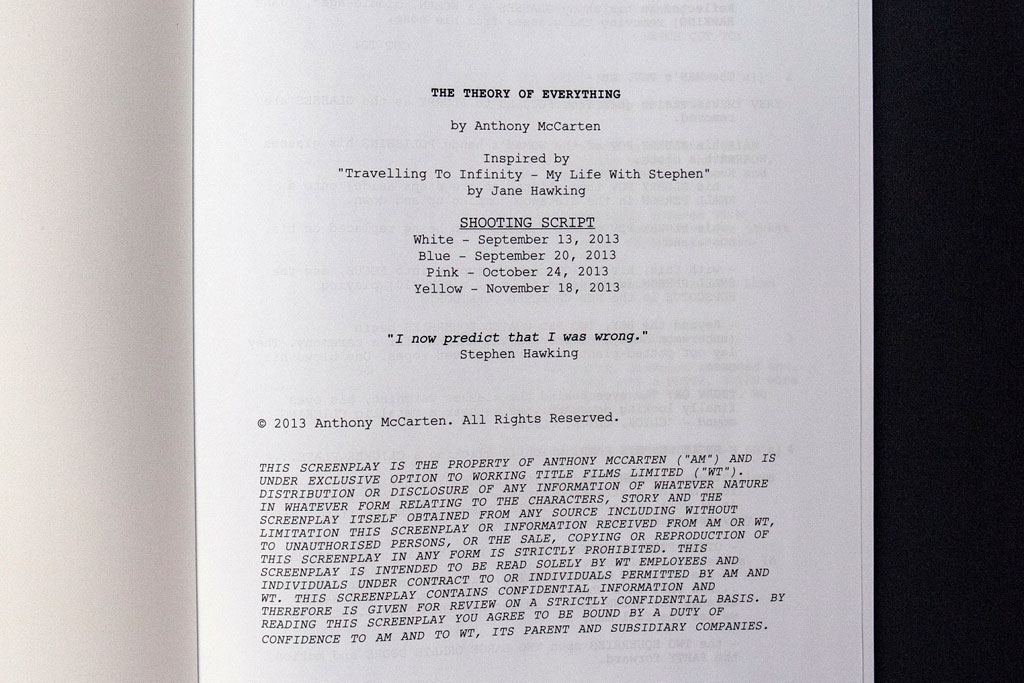 Theory of Everything Script