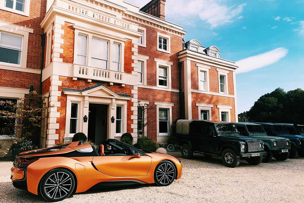Heckfield Place and BMW i8 Roadster