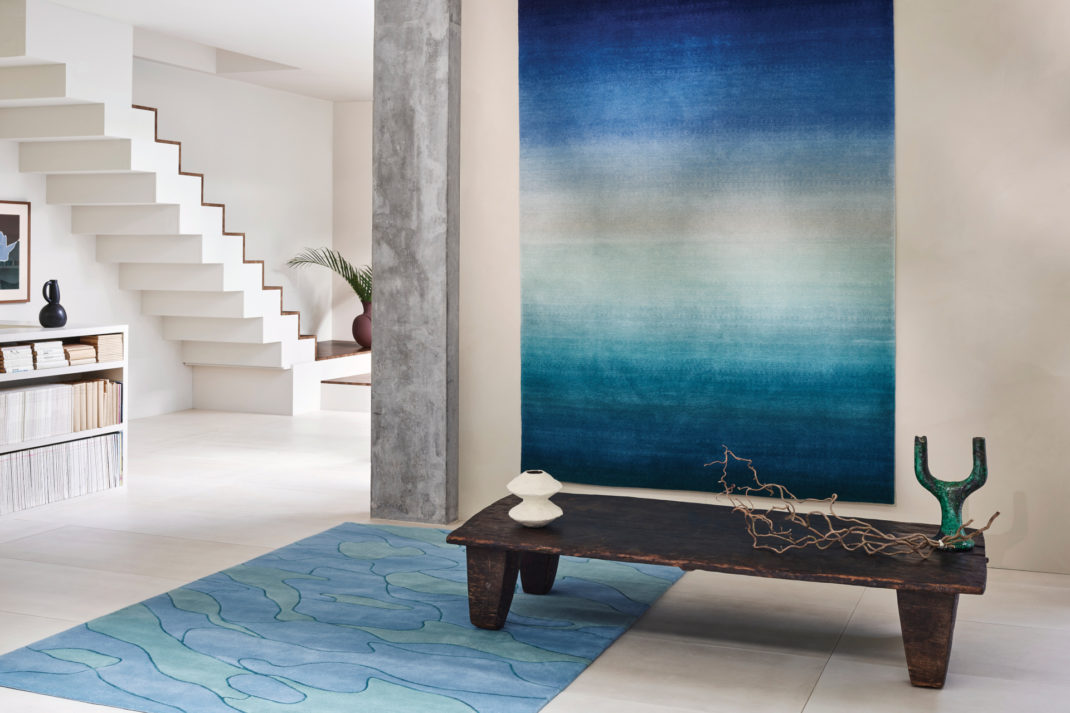 SHALLOWS GRADED SEA LANDSCAPE bespoke hand knotte