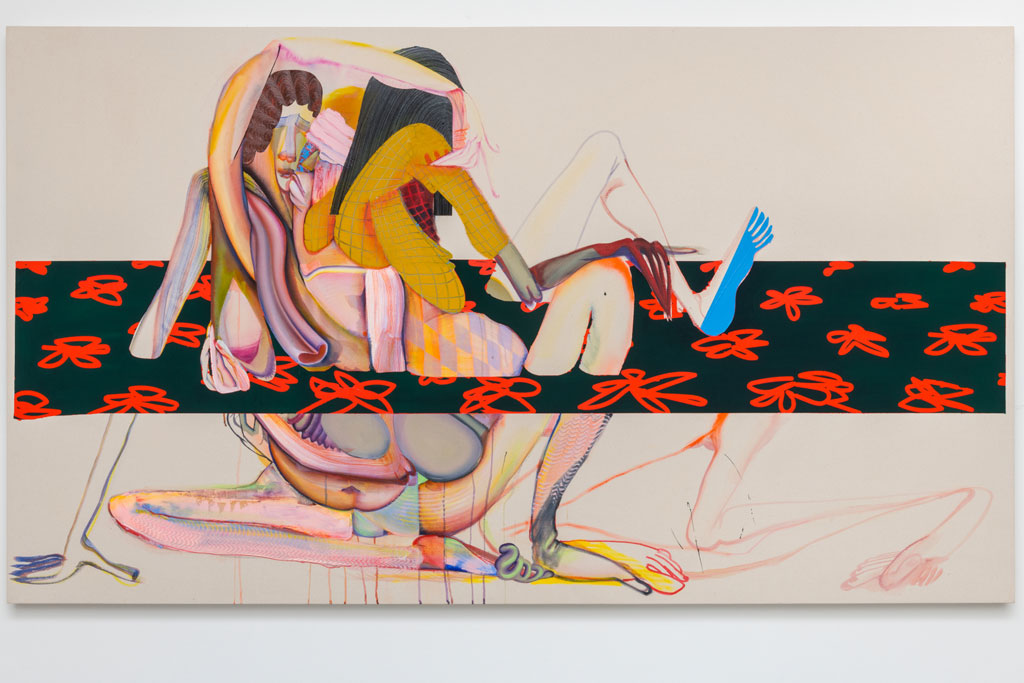 Christina Quarles, For a Flaw, For a Fall, For the End, 2018, Acylic on canvas, Courtesy of the artist and Pilar Corrias Gallery, London