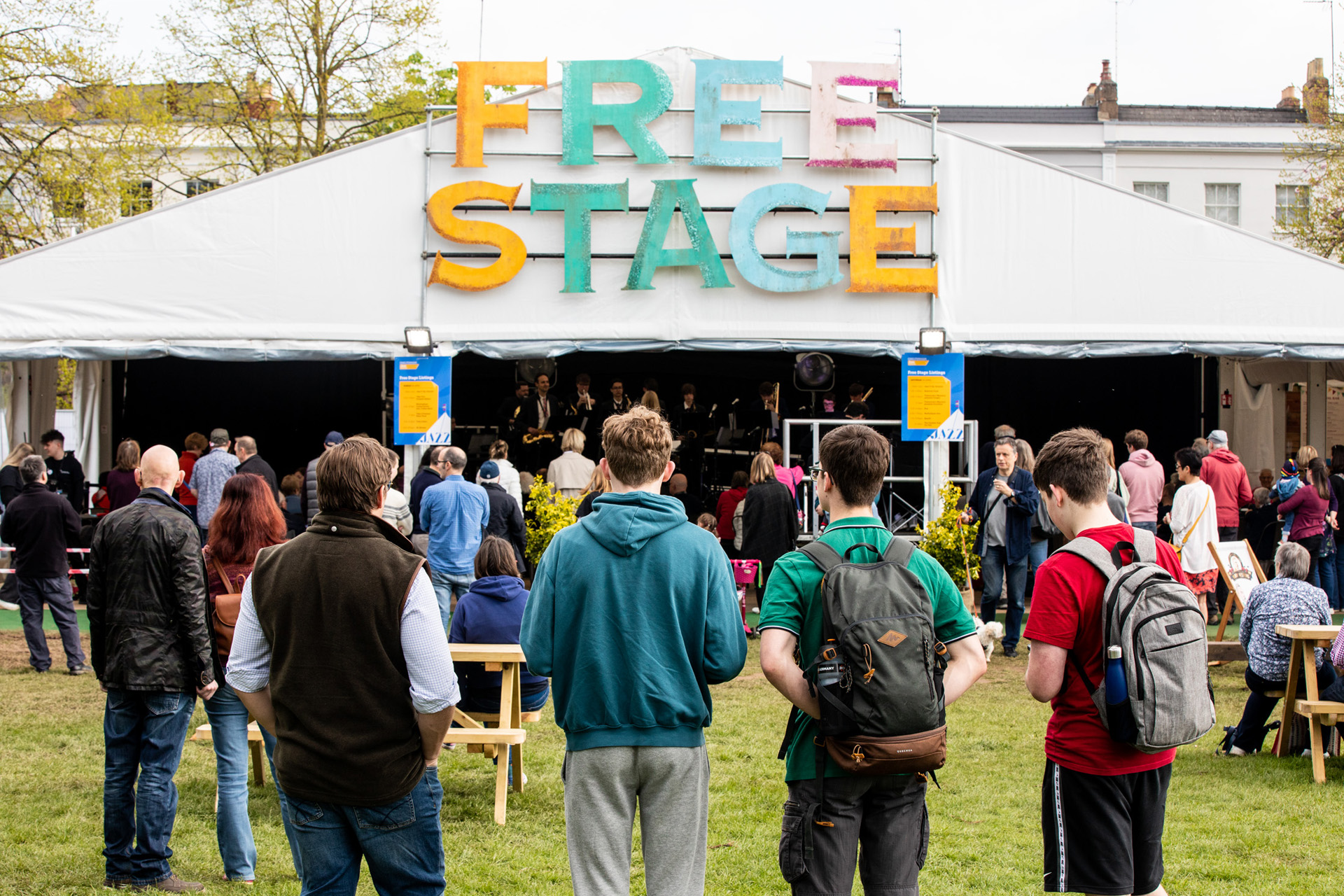 The free stage at Cheltenham Jazz Festival