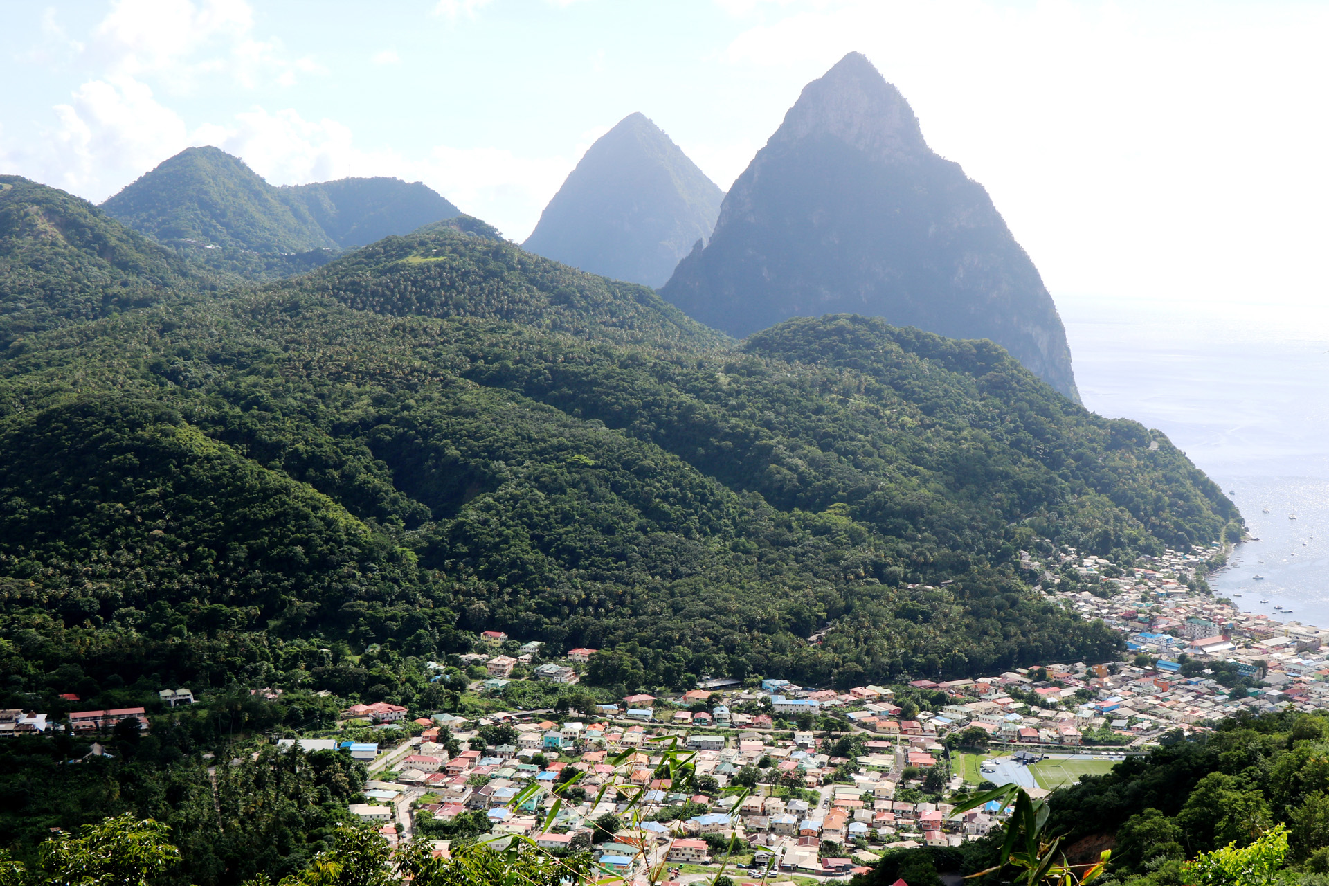 Twin Pitons in Saint Lucia
