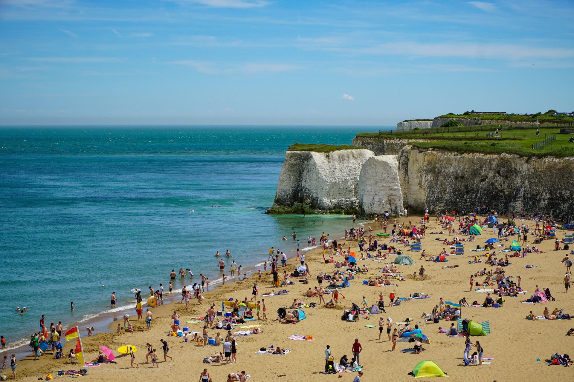 Margate beach in summertime.