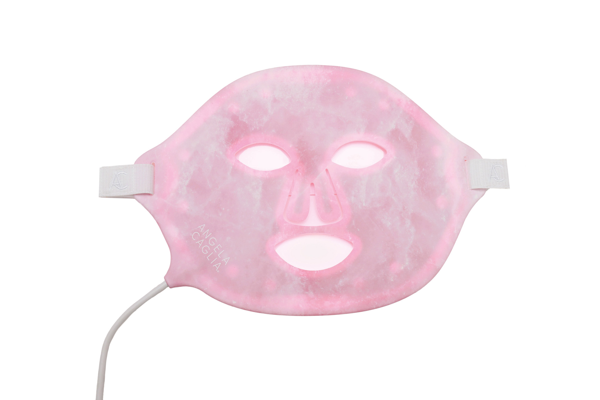 a pink flat face mask