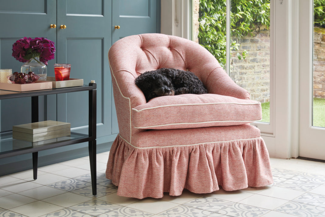 Pink armchair