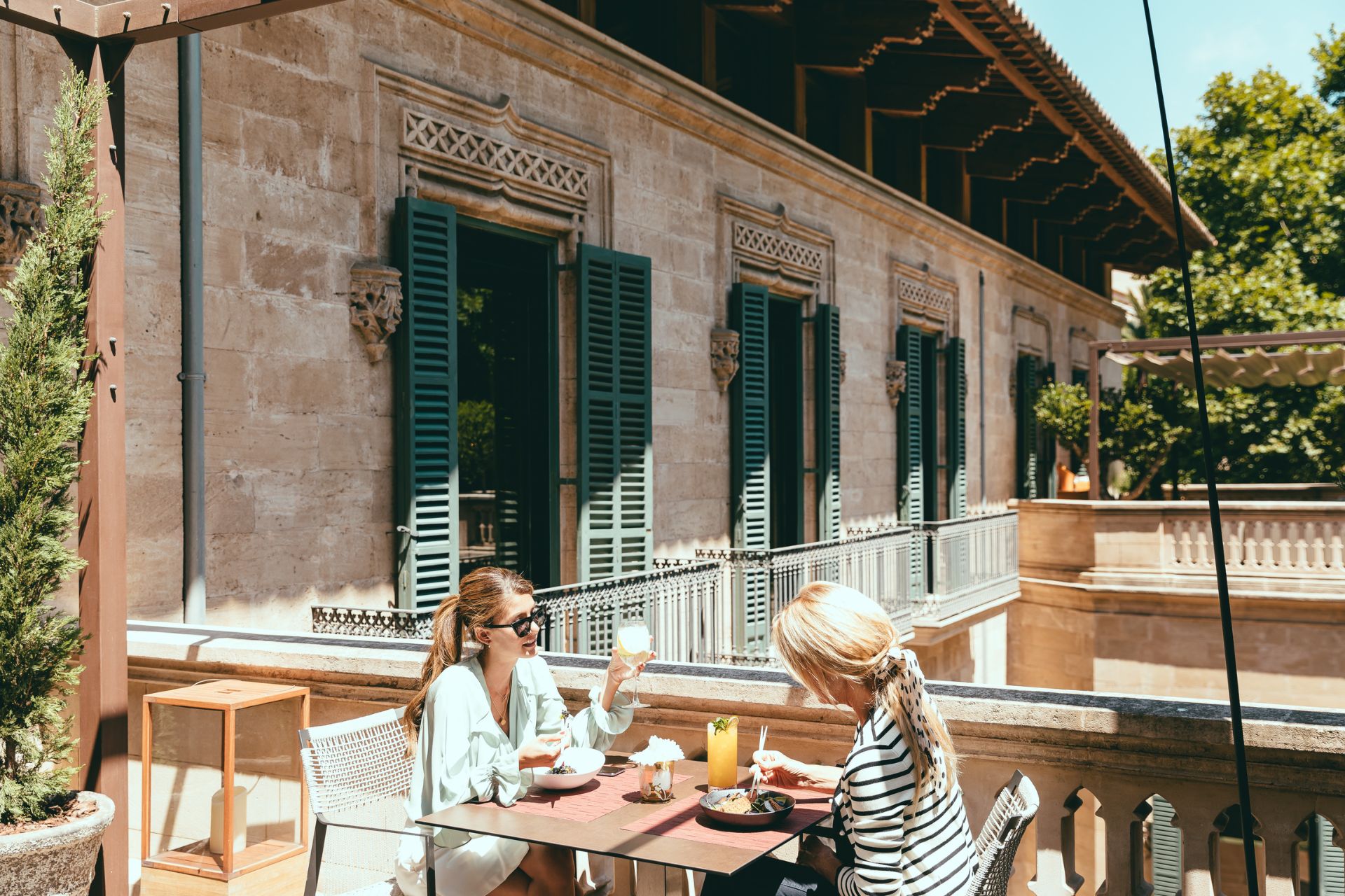 A terrace in the sun