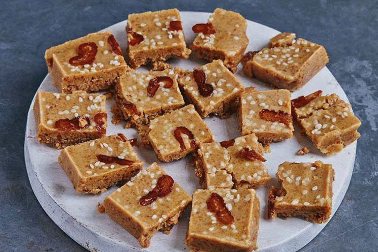 Vegan Recipe: Tahini Date Fridge Fudge by Hemsley + Hemsley
