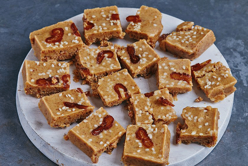 Vegan Recipe: Tahini Date Fridge Fudge by Hemsley + Hemsley