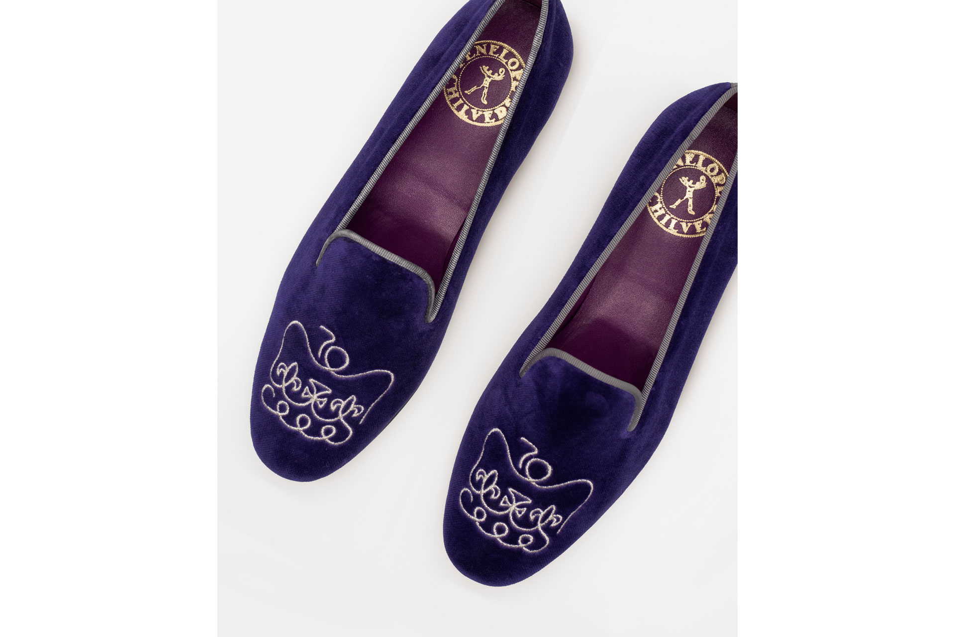 Penelope Chilvers Jubilee Crown Slipper in Purple