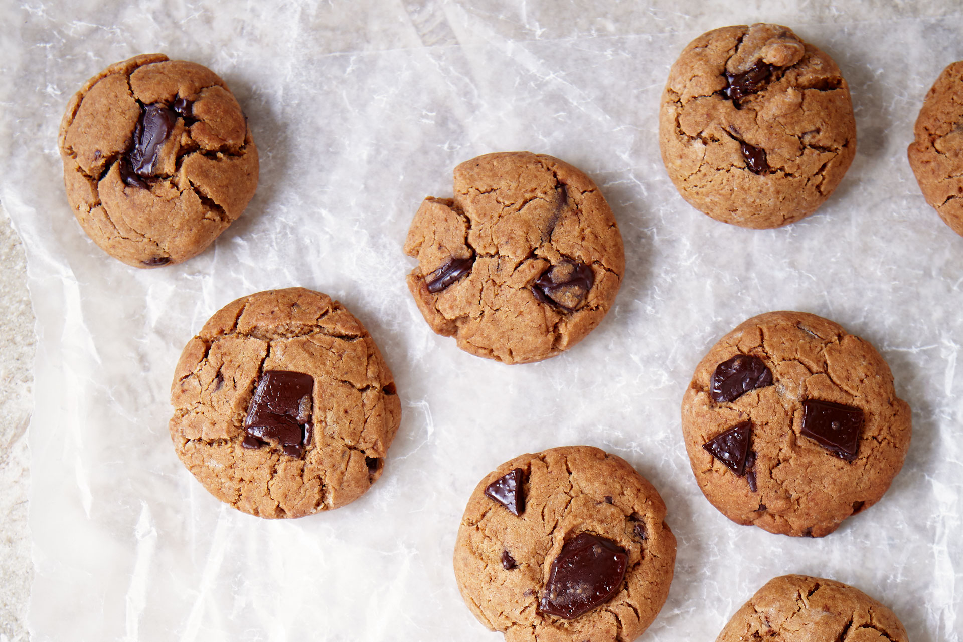 Nut butter chocolate chip cookies