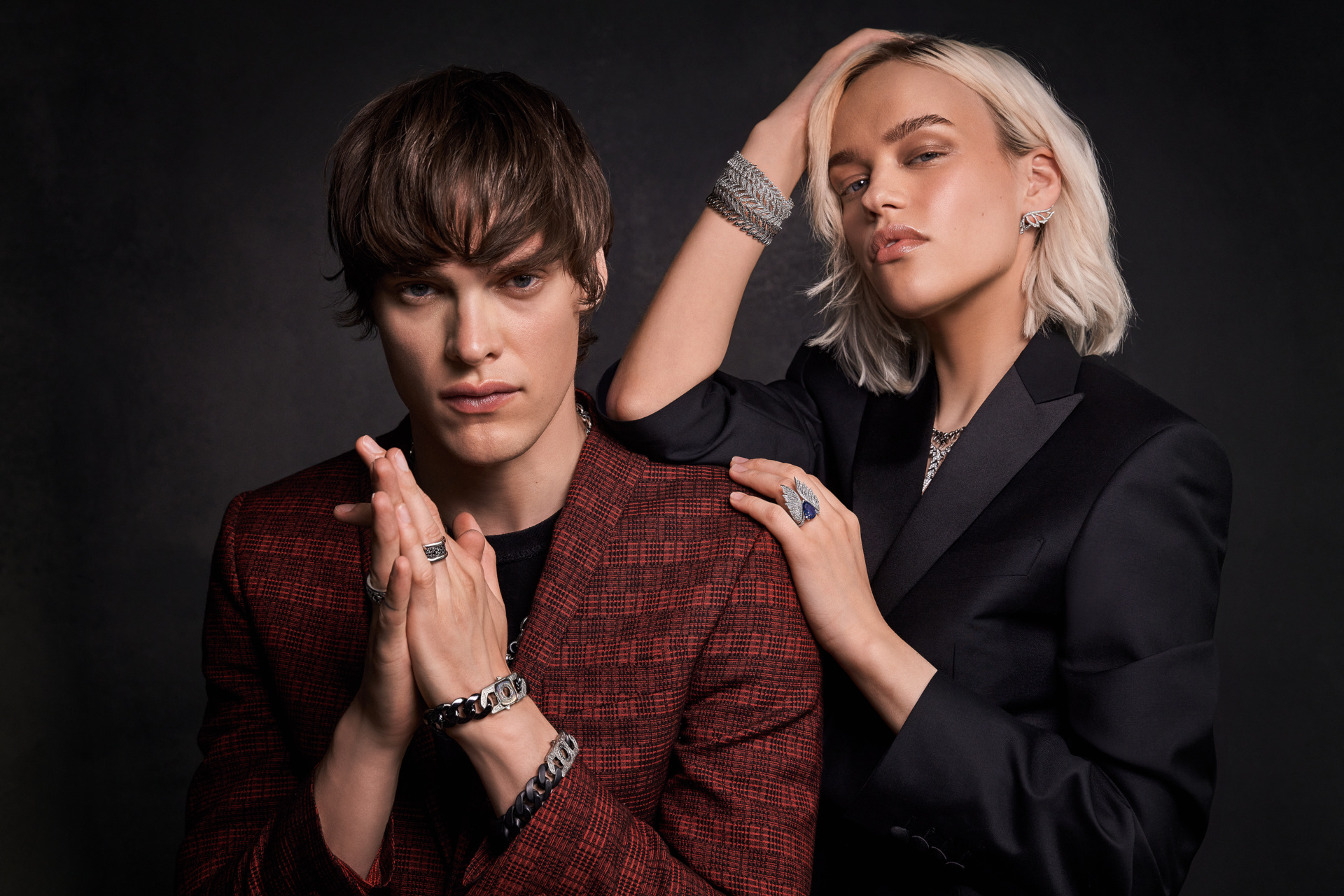 Two models in jewellery by Stephen Webster