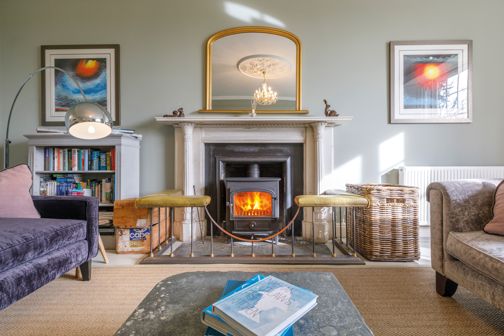 Sitting room at Trewornan Manor