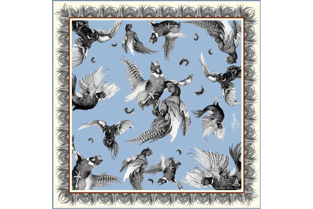 Clare Haggas blue scarf