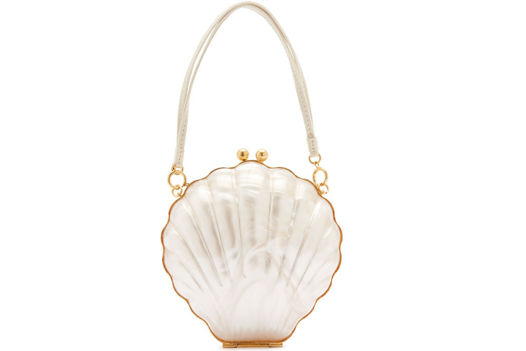 Lulu Guinness Ivory Shell Clutch