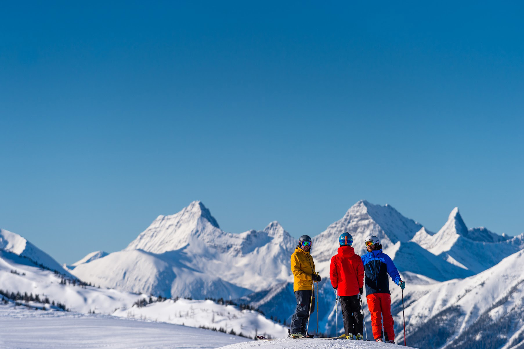 Skiing in Sunshine Village, Alberta