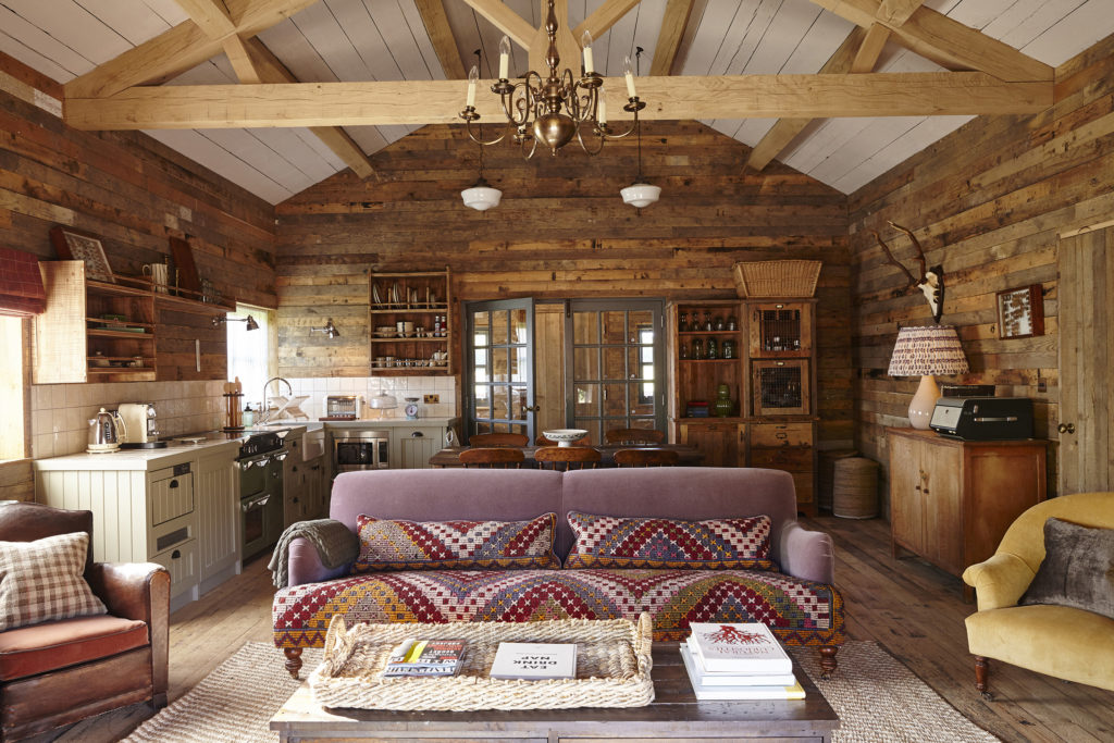 Soho Farmhouse cabin seating area