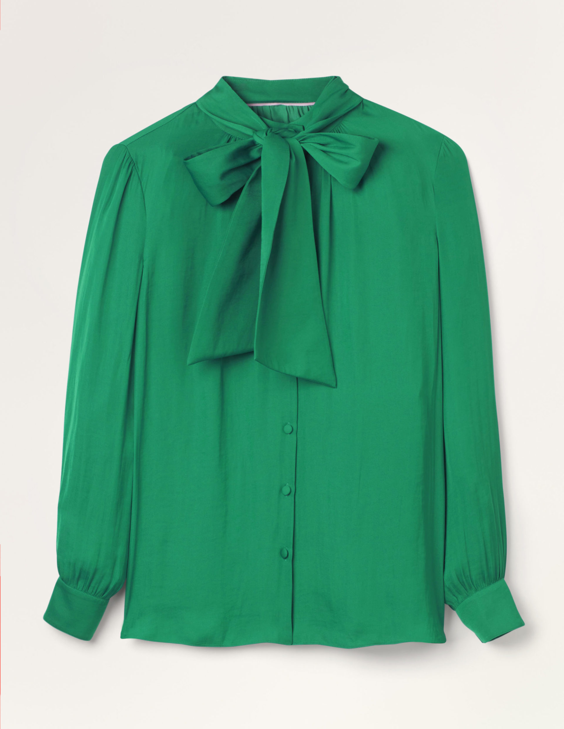 Boden Green Tie Blouse