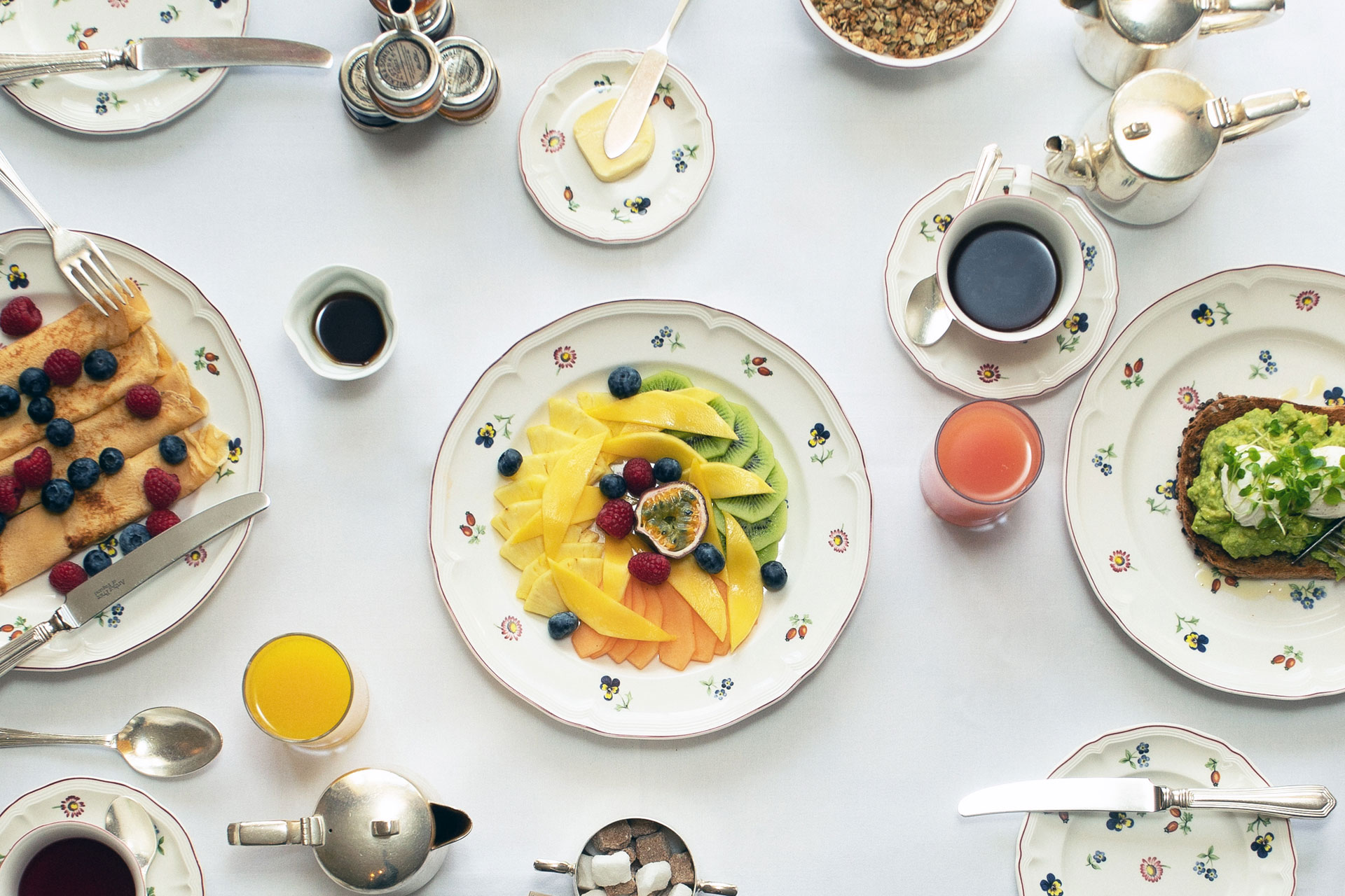Breakfast at Lucknam Park, Cotswolds, UK