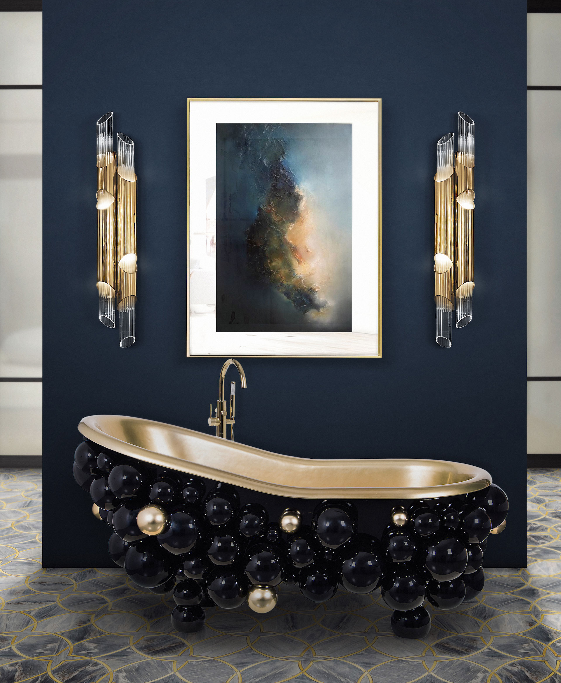 blue bathrooms