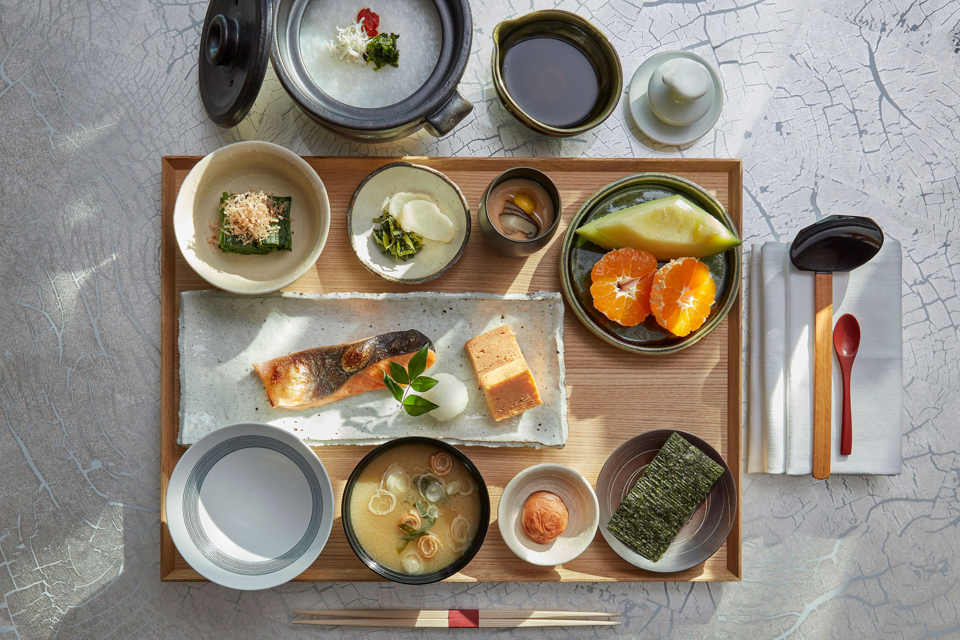 Japanese breakfast at Mandarin Oriental, Tokyo