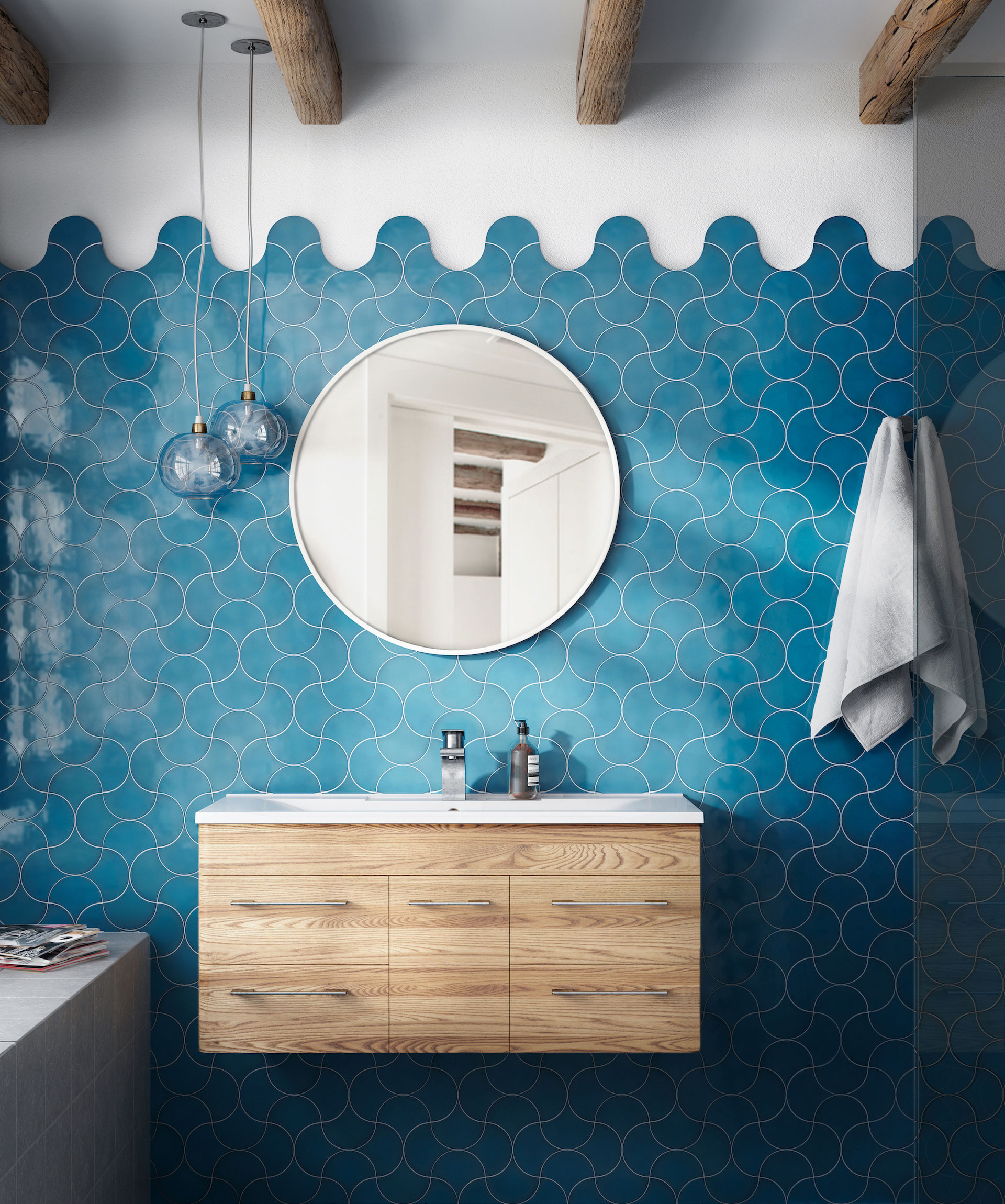 blue bathrooms